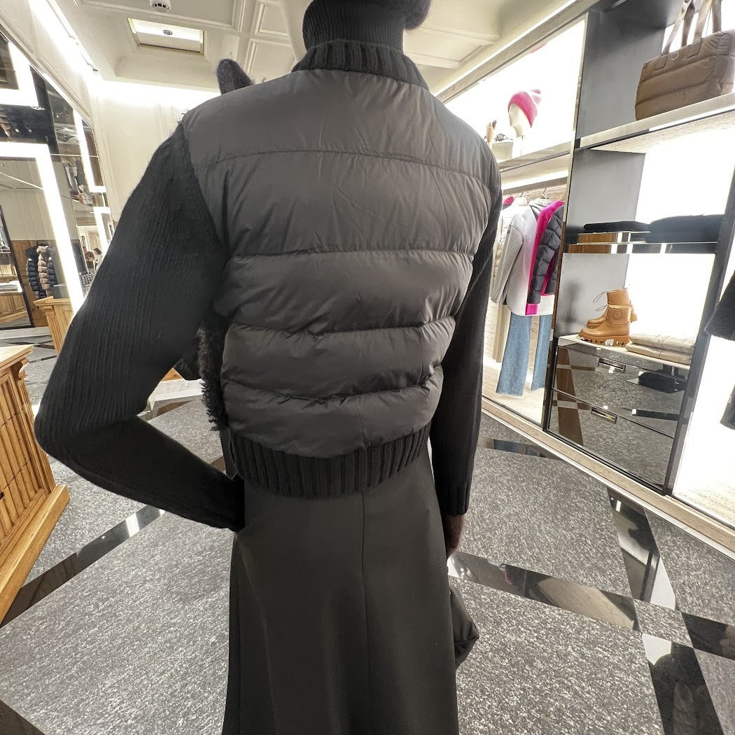 Moncler Padded Wool & Teddy Cardigan