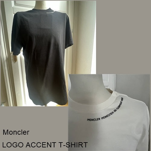 ♪Direct store♪Moncler T-shirt LOGO ACCENT T-SHIRT
